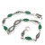 Elegancka Bransoleta Noble Bellezza - Infinity - Szlif Markiza, Zielony Agat i Markazyty