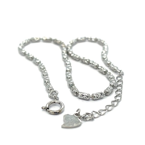 Przejdź do produktu Srebrna Bransoletka Rodowana Splot Wałeczki Próba 925