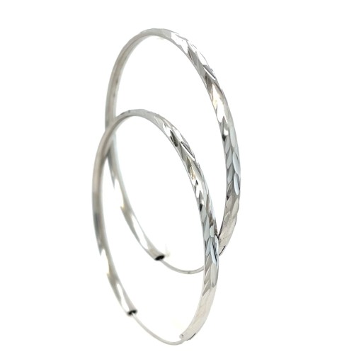 Przejdź do produktu Srebrne Kolczyki Koła Diamentowane 52 mm Rodowane Próba 925