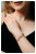 srebrna bransoletka, kolor różowego złota, rose gold, czarna skóra naturalna, cyrkonie, bransoletka z ogniwami, biżuteria glamour, srebro 925, prezent dla niej, bransoletka 17,5 cm