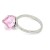 biżuteria premium swarovski sklep, pierścionek z geometrycznym kryształem, srebro 925 z różowym kamieniem, pierścionek cukierkowy róż, luksusowy pierścionek swarovski, biżuteria rodowana różowa
