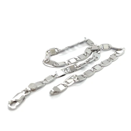 bransoletka męska srebrna 925, biżuteria męska elegancka, srebro rodowane, klasyczna bransoleta męska, styl casual i formalny,  rodowana bransoleta, minimalistyczny design, prezent dla mężczyzny na każdą okazję