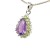 Komplet srebrny rodowany pr. 925 z ametystem i peridotem