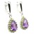 Komplet srebrny rodowany pr. 925 z ametystem i peridotem