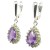 Komplet srebrny rodowany pr. 925 z ametystem i peridotem