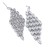 kolczyki do sukni ślubnej boho glamour, biżuteria srebrna ślubna minimalizm, kolczyki z kaskadą światła romby, srebrna biżuteria premium sklep shoper, elegancki prezent na ślub kolczyki, biżuteria damska srebrna wisząca
