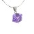 wisiorek kostka swarovskiego, lilowa zawieszka do lancuszka, rodowane srebro pr 925, bizuteria z krysztalami swarovski, wisiorki premium shoper