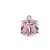 luksusowy wisiorek z krysztalem, rozowa zawieszka srebrna, bizuteria e commerce swarovski, elegancka zawieszka rodowana, wisiorek kostka 8 mm