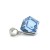wisiorek kostka swarovskiego, niebieska zawieszka do lancuszka, rodowane srebro pr 925, bizuteria z krysztalami swarovski, wisiorki premium shoper