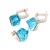 luksusowy wisiorek z krysztalem, turkusowa zawieszka srebrna, bizuteria e commerce swarovski, elegancka zawieszka rodowana, wisiorek kostka 8 mm