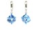 kolczyki wiszace swarovski, srebrne kolczyki zapiecie angielskie, kolczyki kostka swarovskiego, blekitne kolczyki wiszace, nowoczesna bizuteria srebro 925
