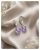 modne kolczyki z krysztalami, kolczyki rodowane kostki, fioletowe kolczyki swarovski, eleganckie kolczyki na biglu, kolczyki premium shoper