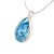 Srebrna rodowana zawieszka 925  kolor niebieski kryształ Swarovski® w kształcie kropli.