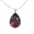 Srebrna rodowana zawieszka 925 z kryształem Swarovski® w kształcie kropli w kolorze Garnet