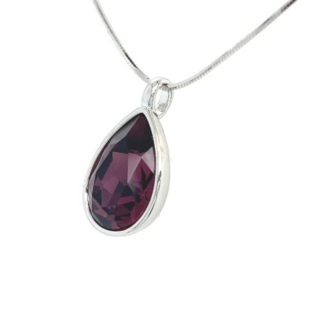 zawieszka dla kobiety, nowoczesna zawieszka srebrna, biżuteria z kryształem Swarovski, klasyczna zawieszka