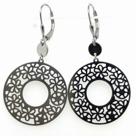 kolczyki na biglu zamkniętym, bezpieczne zapięcie biżuterii, kolczyki srebrne 50 mm, kolczyki wiszące zamykane, biżuteria na wesele srebro, eleganckie kolczyki koła na co dzień, kolczyki na haczyk zamykany