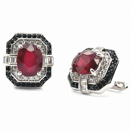 kolczyki z czarnym spinelem, kolczyki na biglu srebro, eleganckie kolczyki wieczorowe, czarny spinel biżuteria, kolczyki z zapięciem typu bigiel, ciemne kamienie w biżuterii srebrnej
