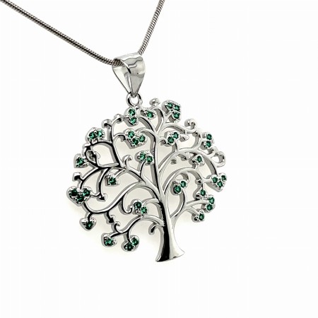 Zawieszka / wisiorek srebrny " Green tree"