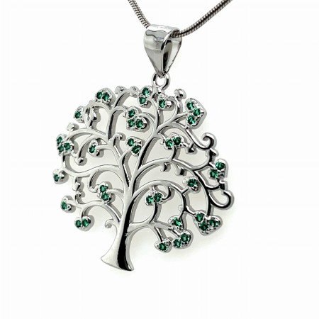 Zawieszka / wisiorek srebrny " Green tree"