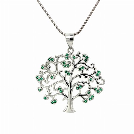 Zawieszka / wisiorek srebrny " Green tree"
