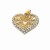 złoto diamentowane zawieszka, efekt cyrkonii w złocie, biżuteria diamentowana 585, błyszczące złote serce, technika diamentowania złota, zawieszka lśniąca bez kamieni