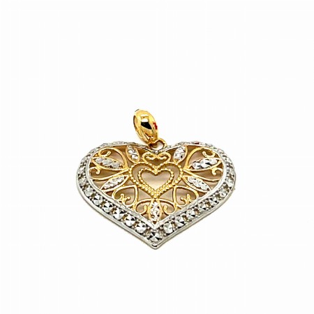 biżuteria premium bicolor, złote ozdoby 21x22 mm, nowoczesna zawieszka 2026, eleganckie dodatki ze złota 14k, biżuteria wysokiej jakości sklep online, modne złote wisiorki
