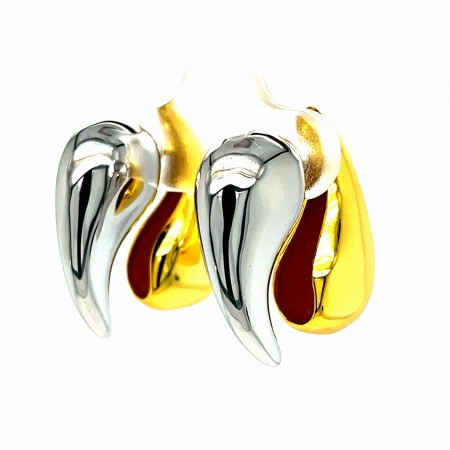 kolczyki srebrne rodowane krople, dwukolorowa biżuteria damska, kolczyki wiszące krople, srebro próby 925 kolczyki, biżuteria do pracy i na wieczór, modne kolczyki 2026