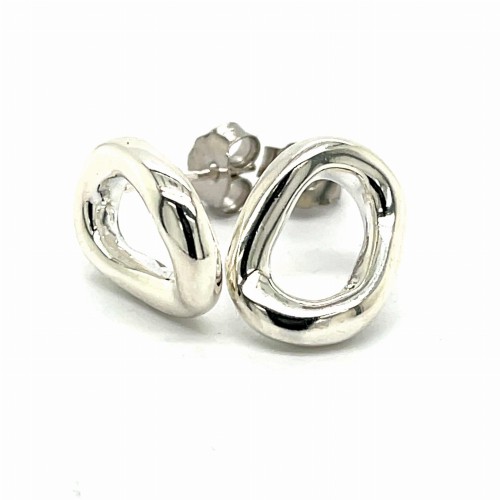 Przejdź do produktu Kolczyki srebrne oponki dmuchane lekkie pr.925