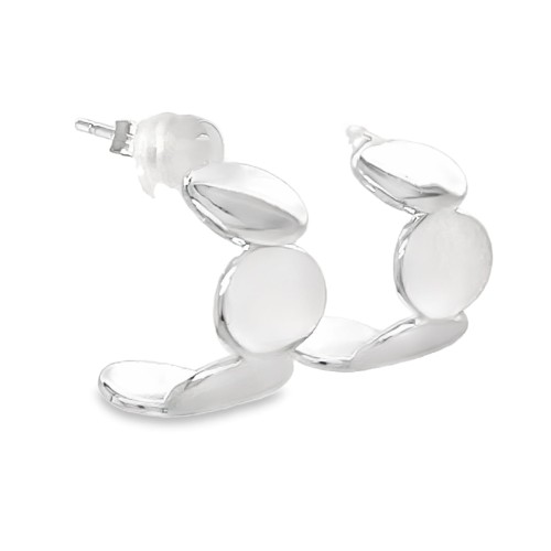 Przejdź do produktu Kolczyki półkola srebrne