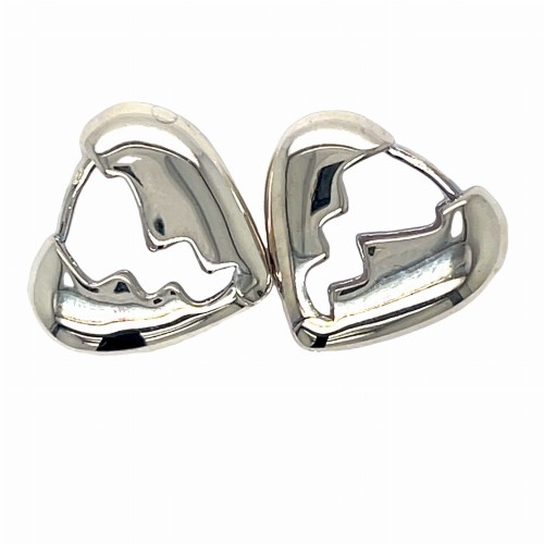 Przejdź do produktu Kolczyki  serca z piorunkami srebro