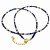 Naszyjnik ze złoconego srebra z kamieniami naturalnymi: lapis lazuli i kwarc, elegancka biżuteria srebrna 925