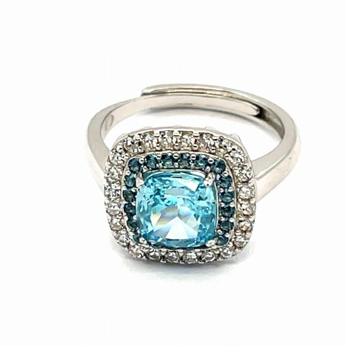 Przejdź do produktu Pierścionek  srebrny z błękitnym oczkiem