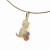 Elegancka przywieszka - kotek z różami, złoto 14k