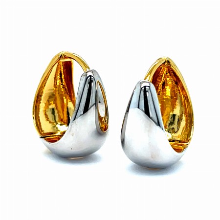 Ozdoba ze srebra do modnych stylizacji - kolczyki łezki, dwustronne