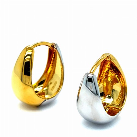 Modna biżuteria modowa, kolczyki 2w1 srebro złoto, biżuteria antyalergiczna sklep online, modne kolczyki 2026