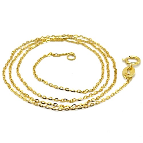 Przejdź do produktu Łańcuszek  srebrny złocony - splot ankier