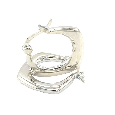 Kolczyki srebrne , geometryczne, modne  pr. 925 otwarte romby