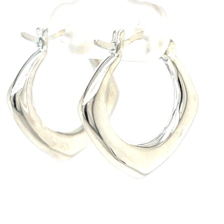 Kolczyki srebrne , geometryczne, modne  pr. 925 otwarte romby