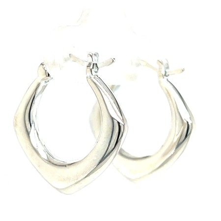 Kolczyki srebrne , geometryczne, modne  pr. 925 otwarte romby