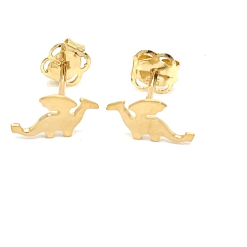 Przejdź do produktu Dziecięce Kolczyki Sztyfty Złote 585  Gładkie Smoki (14K)