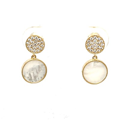 złoto próba 585 kolczyki, kolczyki 14 karatów żółte złoto, biżuteria z masą perłową naturalną, wysoka próba złota 585, luksusowa biżuteria złota
