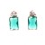 Geometryczna forma kolczyków na sztyfcie, srebro i cyrkonie