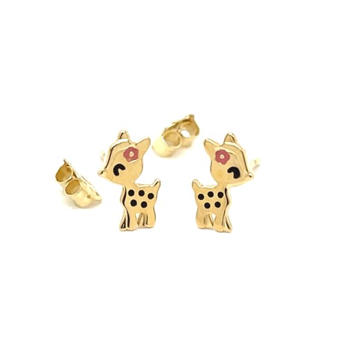 Przejdź do produktu Kolczyki ze złota próby 585 Jelonek  Bambi