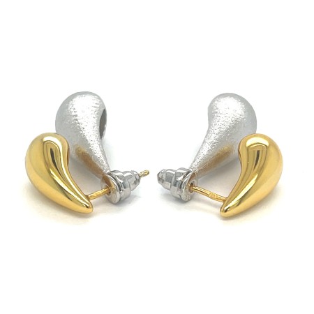 Kolczyki srebro ze złoceniem pr. 925 podwójne krople