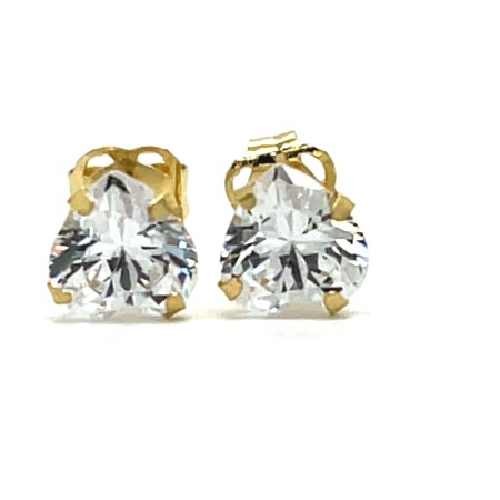 prezent dla niej złote kolczyki serduszka, elegancki upominek ze złota 585 dla ukochanej, biżuteria na prezent dla ukochanej złote serca, kolczyki złote do noszenia na co dzień na prezent