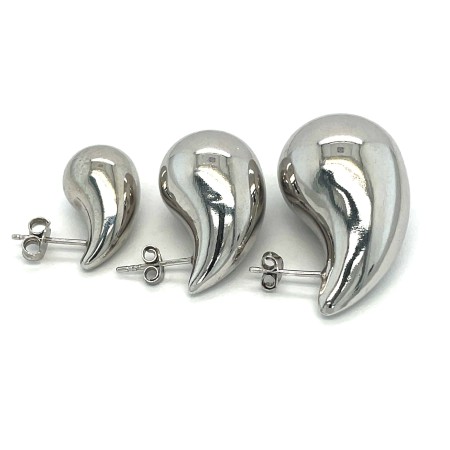 Kolczyki srebrne pr. 925 modne, duże krople