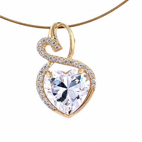 Przejdź do produktu Złota zawieszka  Serce Twist   