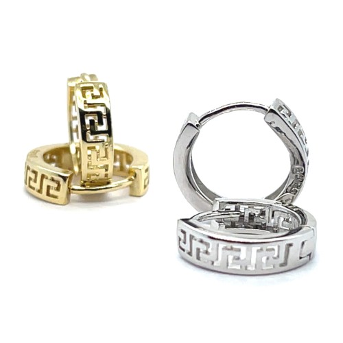 Przejdź do produktu Kolczyki  koła srebro 925 - grecki ażur, złocone lub rodowane