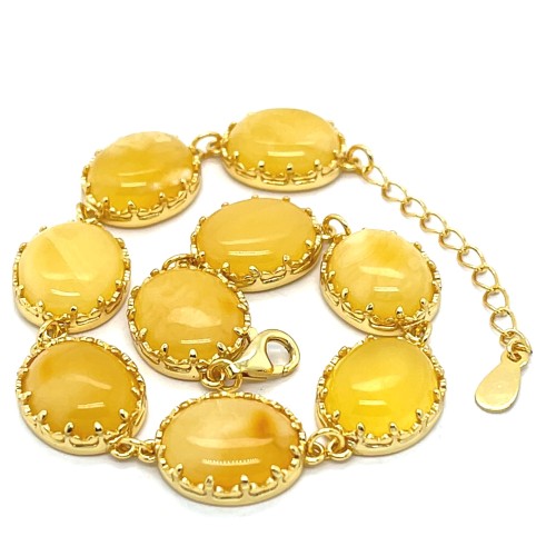 Przejdź do produktu Bransoleta  z bursztynem naturalnym i srebrem 925