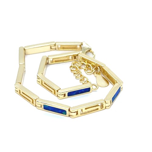 Przejdź do produktu Bransoletka z niebieskim  opalem ze srebra 925